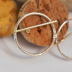 OOAK Gold & silver earrings #6  (ready to ship)