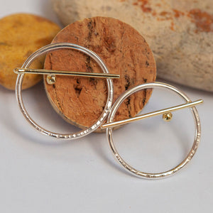 OOAK Gold & silver earrings #6  (ready to ship)