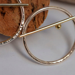 OOAK Gold & silver earrings #6  (ready to ship)