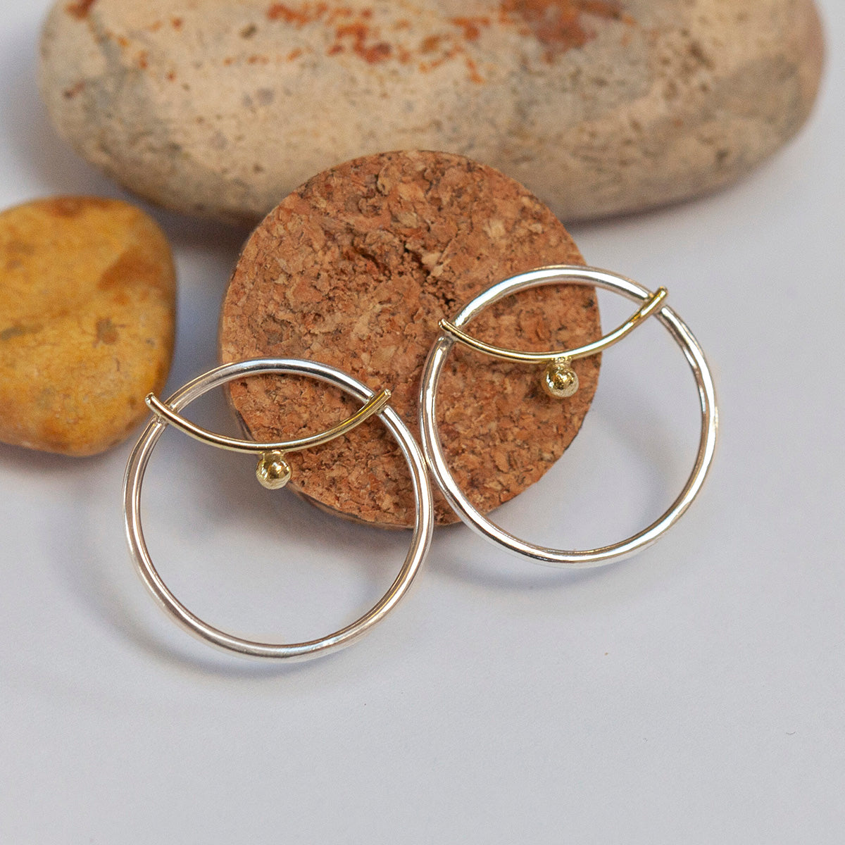 OOAK Gold & silver earrings #7  (ready to ship)