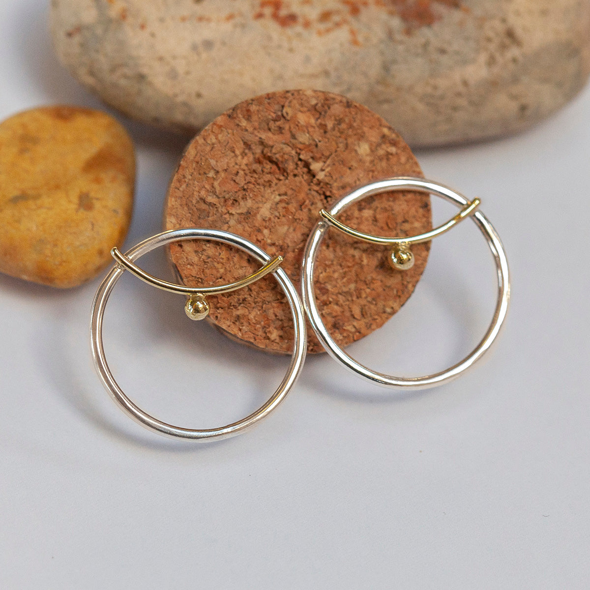 OOAK Gold & silver earrings #7  (ready to ship)
