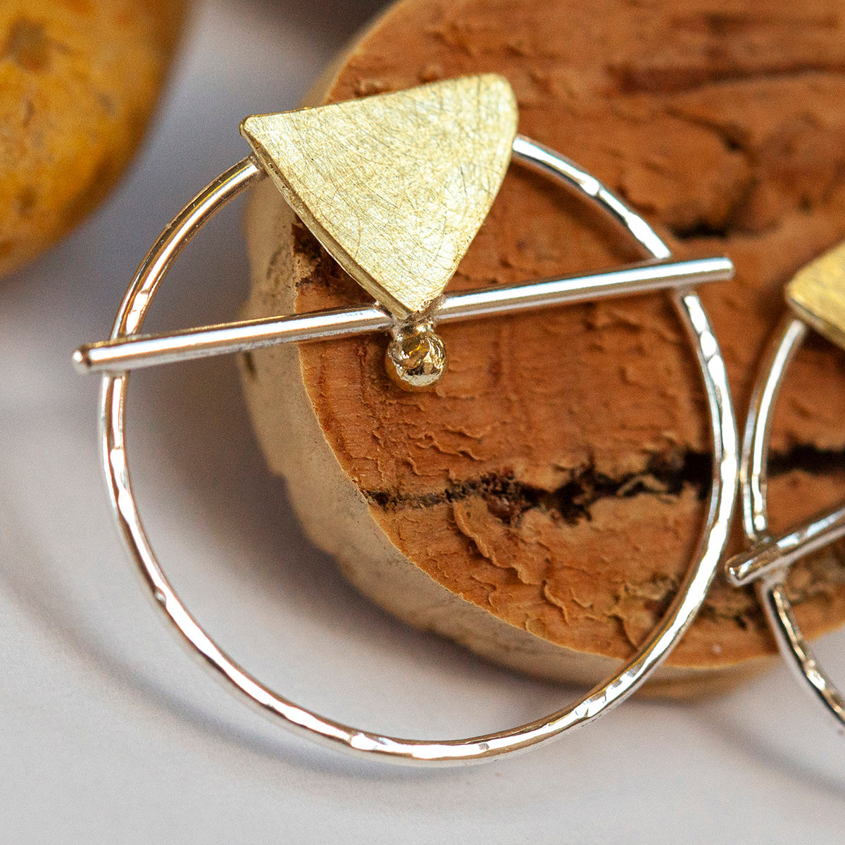 OOAK Gold & silver earrings #8  (ready to ship)