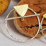 Load image into Gallery viewer, OOAK Gold &amp; silver earrings #8  (ready to ship)
