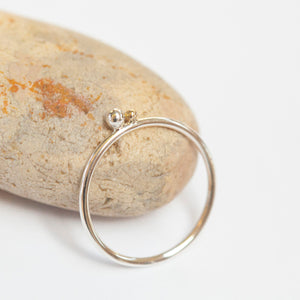 OOAK Simple ring in silver & 18k gold #2 • size 51,75 (ready-to-ship)