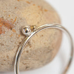Load image into Gallery viewer, OOAK Simple ring in silver &amp; 18k gold #2 • size 51,75 (ready-to-ship)
