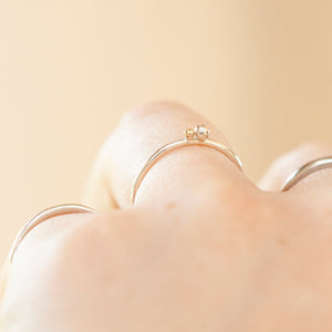 OOAK Simple ring in silver & 18k gold #2 • size 51,75 (ready-to-ship)