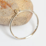 Load image into Gallery viewer, OOAK Simple ring in silver &amp; 18k gold #3 • size 52,5 (ready-to-ship)
