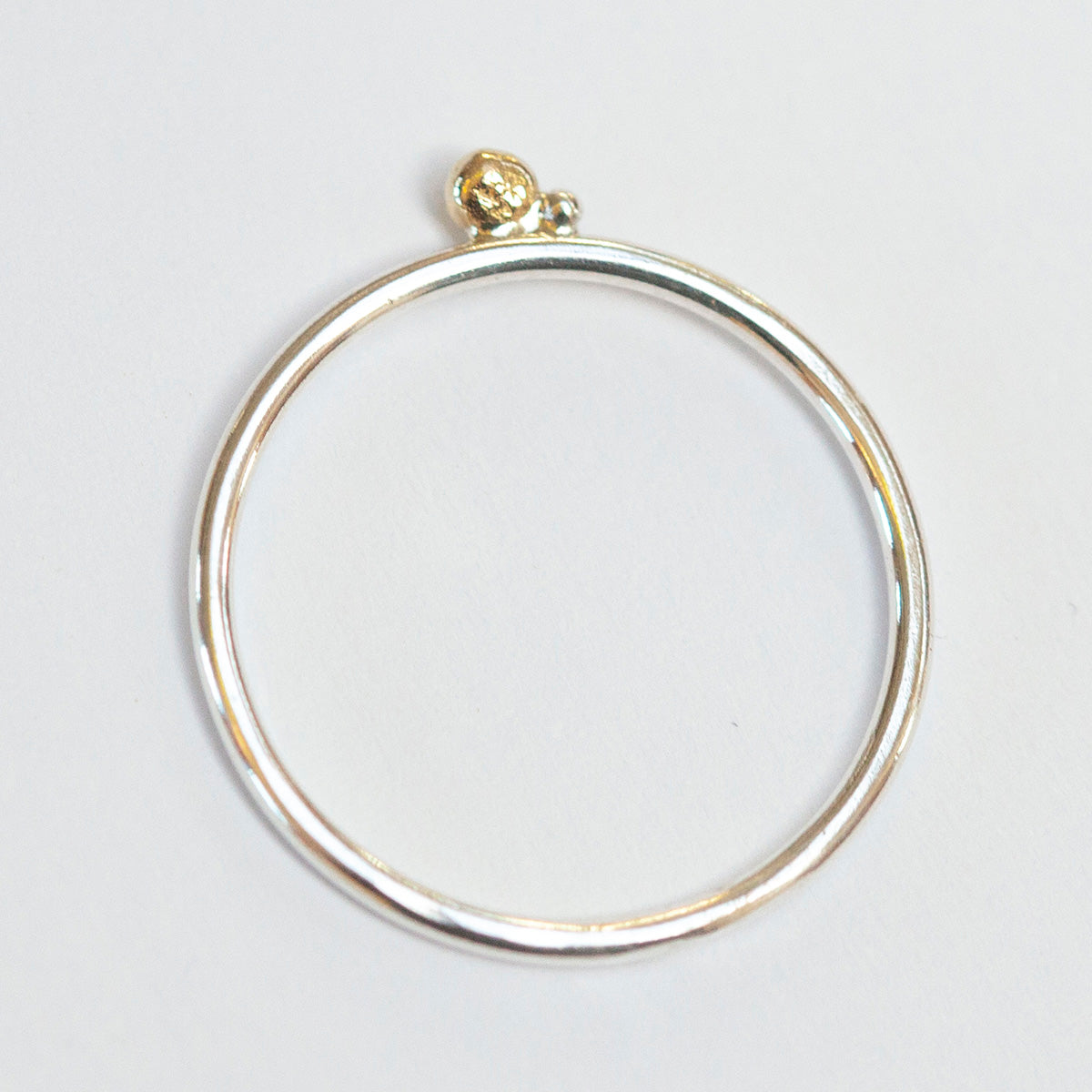 OOAK Simple ring in silver & 18k gold #3 • size 52,5 (ready-to-ship)
