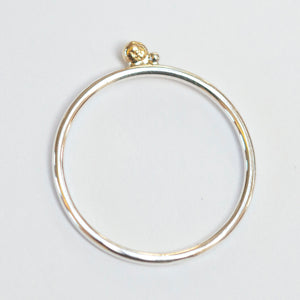 OOAK Simple ring in silver & 18k gold #3 • size 52,5 (ready-to-ship)