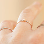 Load image into Gallery viewer, OOAK Simple ring in silver &amp; 18k gold #3 • size 52,5 (ready-to-ship)

