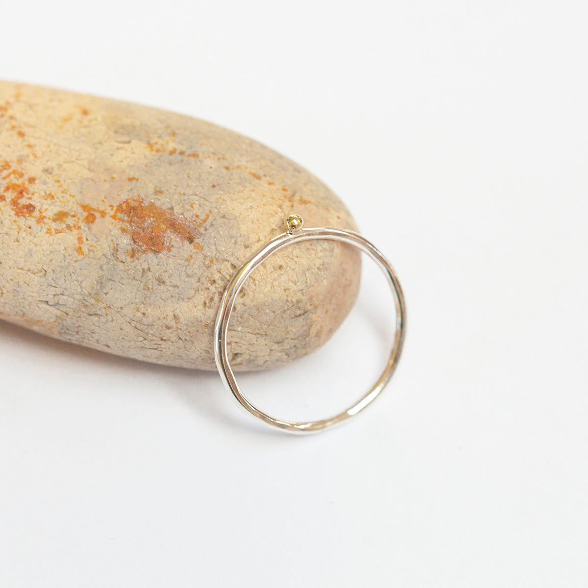 OOAK Simple ring in silver & 18k gold #4 • size 53 (ready-to-ship)