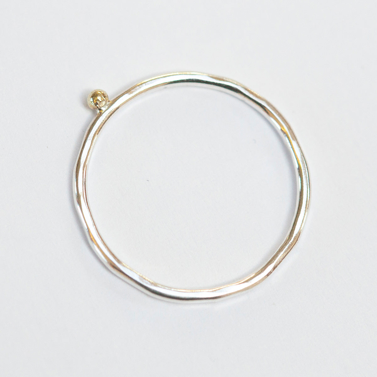 OOAK Simple ring in silver & 18k gold #4 • size 53 (ready-to-ship)