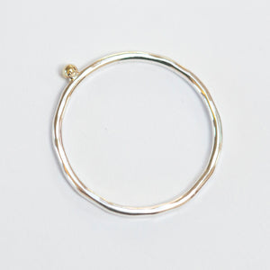 OOAK Simple ring in silver & 18k gold #4 • size 53 (ready-to-ship)
