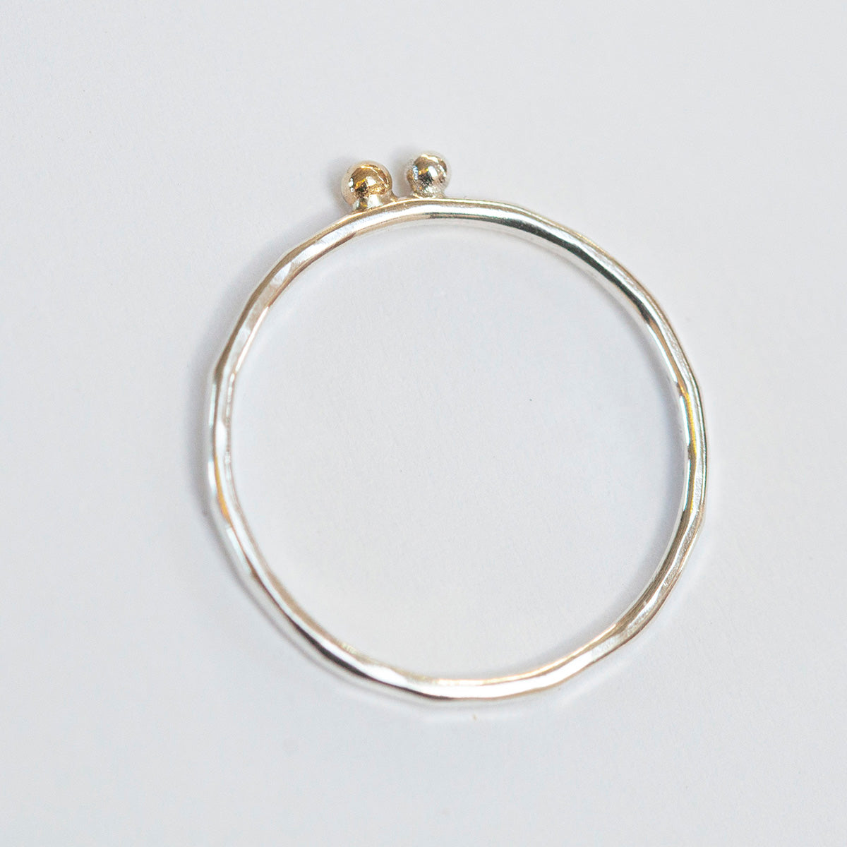 OOAK Simple ring in silver & 18k gold #5 • size 54 (ready-to-ship)