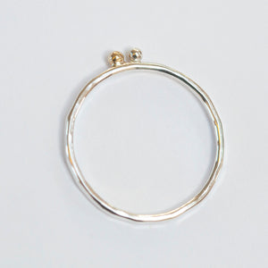 OOAK Simple ring in silver & 18k gold #5 • size 54 (ready-to-ship)
