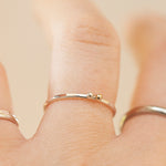 Load image into Gallery viewer, OOAK Simple ring in silver &amp; 18k gold #5 • size 54 (ready-to-ship)
