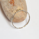 Load image into Gallery viewer, OOAK Simple ring in silver &amp; 18k gold #6 • size 54 (ready-to-ship)
