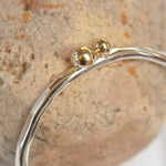 Load image into Gallery viewer, OOAK Simple ring in silver &amp; 18k gold #6 • size 54 (ready-to-ship)
