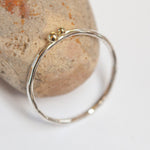 Load image into Gallery viewer, OOAK Simple ring in silver &amp; 18k gold #6 • size 54 (ready-to-ship)
