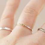 Load image into Gallery viewer, OOAK Simple ring in silver &amp; 18k gold #6 • size 54 (ready-to-ship)
