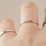 Load image into Gallery viewer, OOAK Simple ring in silver &amp; 18k gold #6 • size 54 (ready-to-ship)
