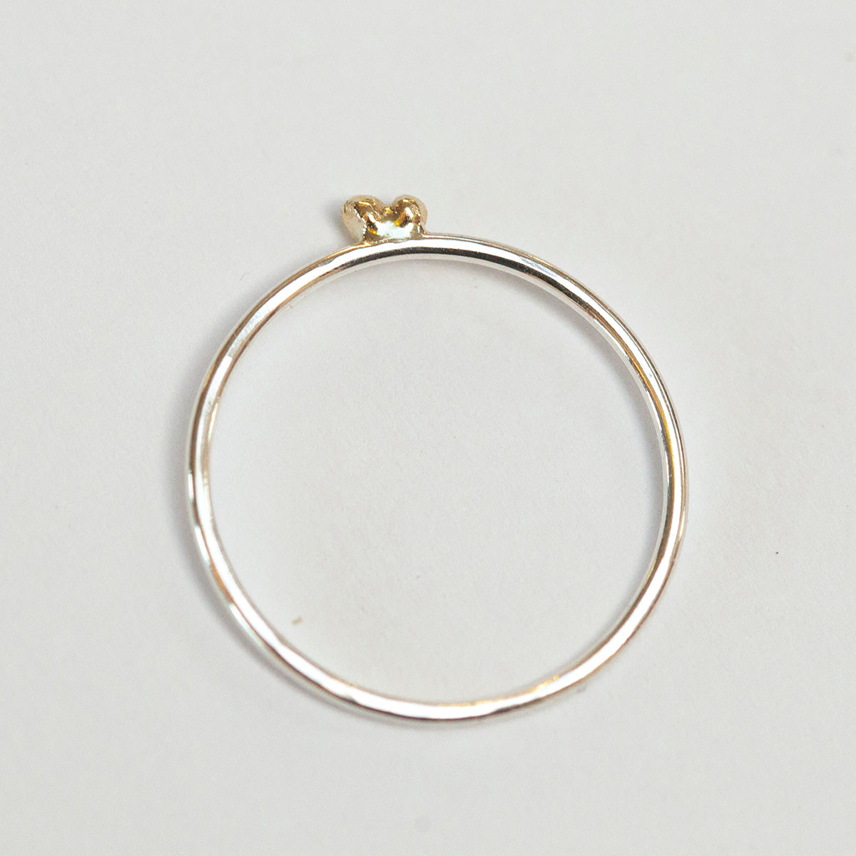 OOAK Simple ring in silver & 18k gold #7 • size 52,5 (ready-to-ship)