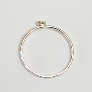 OOAK Simple ring in silver & 18k gold #7 • size 52,5 (ready-to-ship)