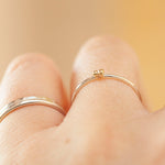 Load image into Gallery viewer, OOAK Simple ring in silver &amp; 18k gold #7 • size 52,5 (ready-to-ship)
