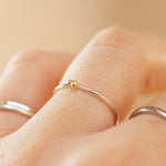 Load image into Gallery viewer, OOAK Simple ring in silver &amp; 18k gold #7 • size 52,5 (ready-to-ship)
