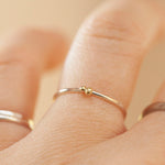 Load image into Gallery viewer, OOAK Simple ring in silver &amp; 18k gold #7 • size 52,5 (ready-to-ship)
