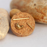 Load image into Gallery viewer, OOAK ear climbers trio #6 • brass (ready-to-ship)
