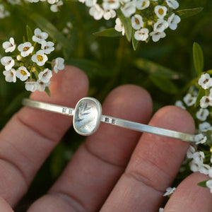 OOAK bracelet with captured plant #3 • aquamarine (ready to ship)