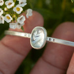 Load image into Gallery viewer, OOAK bracelet with captured plant #3 • aquamarine (ready to ship)
