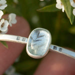 Load image into Gallery viewer, OOAK bracelet with captured plant #3 • aquamarine (ready to ship)
