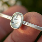 Load image into Gallery viewer, OOAK bracelet with captured plant #3 • aquamarine (ready to ship)
