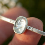 Load image into Gallery viewer, OOAK bracelet with captured plant #3 • aquamarine (ready to ship)
