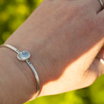 Load image into Gallery viewer, OOAK bracelet with captured plant #3 • aquamarine (ready to ship)
