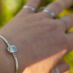 Load image into Gallery viewer, OOAK bracelet with captured plant #3 • aquamarine (ready to ship)
