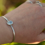 Load image into Gallery viewer, OOAK bracelet with captured plant #3 • aquamarine (ready to ship)

