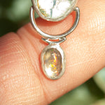 Load image into Gallery viewer, OOAK Osmose pendant #36 ~ with captured plant • Aquamarine &amp; Opal (ready to ship)
