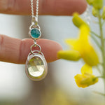Load image into Gallery viewer, OOAK Osmose pendant #32 • kyanite &amp; lemon quartz (ready to ship)
