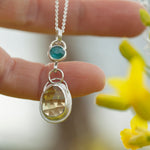 Load image into Gallery viewer, OOAK Osmose pendant #32 • kyanite &amp; lemon quartz (ready to ship)
