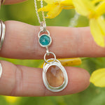 Load image into Gallery viewer, OOAK Osmose pendant #32 • kyanite &amp; lemon quartz (ready to ship)
