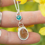 Load image into Gallery viewer, OOAK Osmose pendant #32 • kyanite &amp; lemon quartz (ready to ship)
