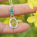 Load image into Gallery viewer, OOAK Osmose pendant #32 • kyanite &amp; lemon quartz (ready to ship)
