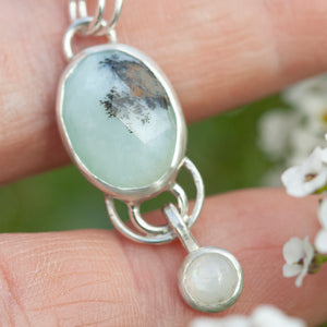 OOAK Osmose pendant #35 • Peruvian Opal & White Labradorite (ready to ship)