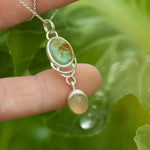 Load image into Gallery viewer, OOAK Osmose pendant #34 • Turquoise &amp; peach Onyx (ready to ship)
