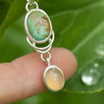 Load image into Gallery viewer, OOAK Osmose pendant #34 • Turquoise &amp; peach Onyx (ready to ship)
