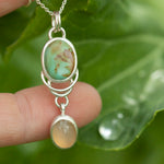 Load image into Gallery viewer, OOAK Osmose pendant #34 • Turquoise &amp; peach Onyx (ready to ship)
