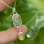 Load image into Gallery viewer, OOAK Osmose pendant #34 • Turquoise &amp; peach Onyx (ready to ship)
